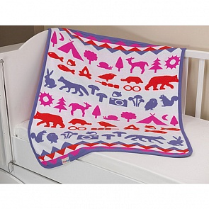 Плед-покрывало вязанный UPS PUPS В лесу, 90*100 (акрил, U14-10-115)